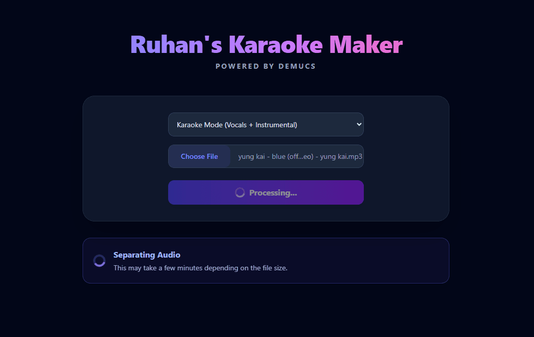 Ruhan's Karaoke Maker